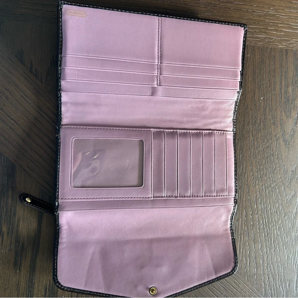 Coach Madison Signature Vintage Canvas Wallet and Checkbook Set - Picture 4 of 13
